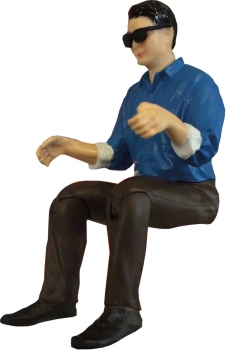 5207 Truckerfahrer- Figur Blau/Braun/Brille